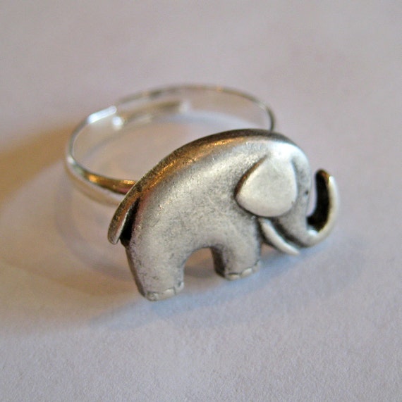 Elephant store ring etsy
