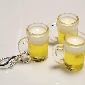 Beer Mug Charm, Beer Jewelry, Beer Gifts, Food Jewelry