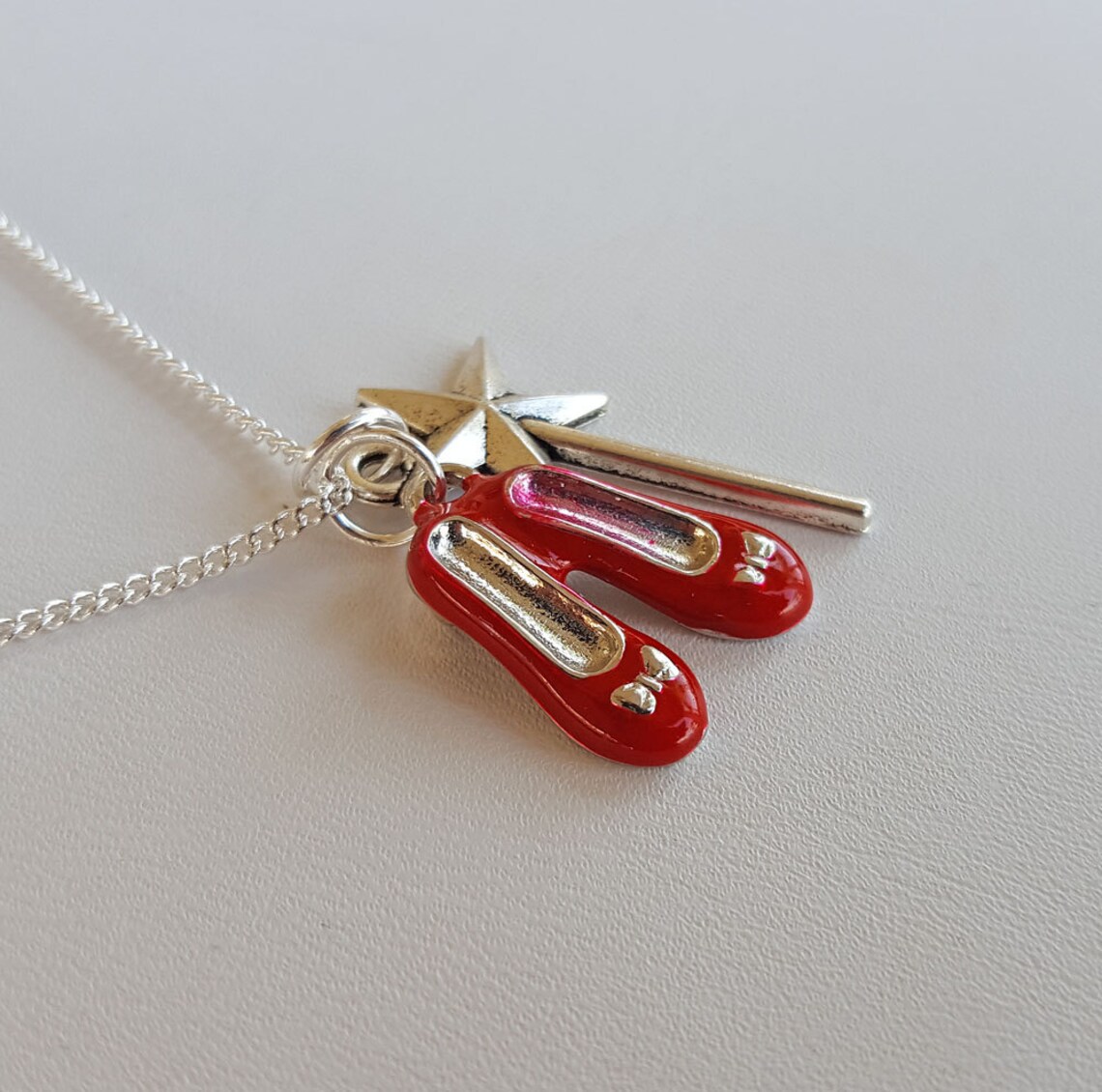 Ruby Red Slippers Necklace Wicked the Musical Wizard of Oz Etsy