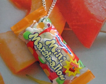 Marshmallows Necklace - Food Jewelry