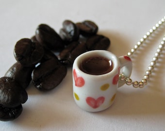 Coffee Necklace - Food Jewelry - Coffee Jewelry - Food Necklace