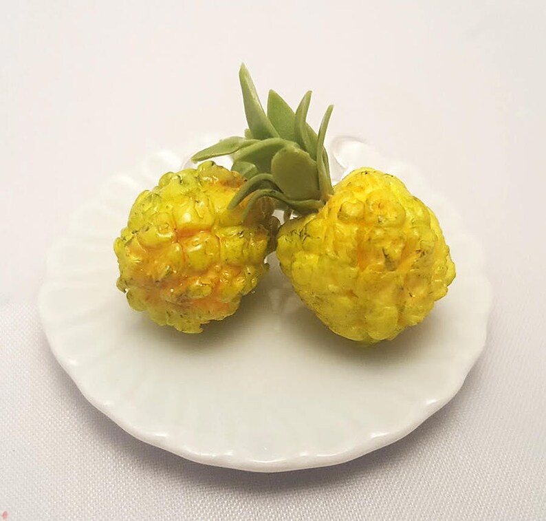 Miniature Polymer Clay Whole Pineapples