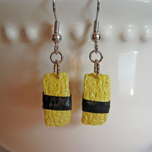 Sushi Dangle Earrings, Food Jewelry, Sushi Fan Earrings, Kawaii Earrings image 2