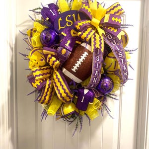 LSU Football Wreath