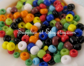 SALE-colorful mixed Christmas beads glass Seed Beads, Opaque Colour Seed, multicolor Rainbow,seed Beads -bulk Fancy mix assorted colorsbeads