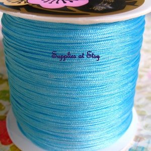 Türkis BlauSilky Nylonschnur Armband/Knoten/Perlenschnur .8 mm 10 Füße-Blau wie seidig Tolle Qualität DIY Makramee,Shambhala Armband