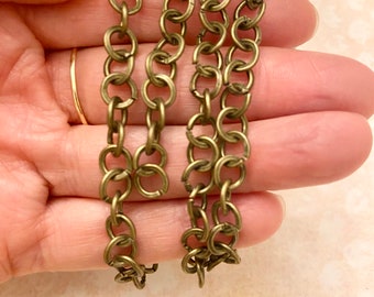 Special Sale Antiqued Bronze Cross Chain-Antique bronze Chain wholesale-large ring chain link antique bronze findings