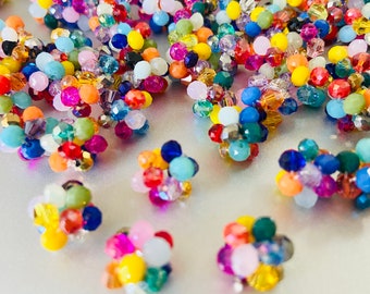 Fancy handmade cluster Crystal ball beads-rainbow crystal beads-crystal fruit beads-Chinese cluster ball beads-multicolor crystal ball beads