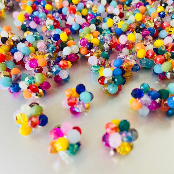 Fancy handmade cluster Crystal ball beads-rainbow crystal beads-crystal fruit beads-Chinese cluster ball beads-multicolor crystal ball beads