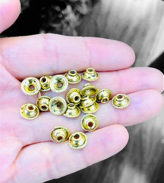 Gold on sale bead caps