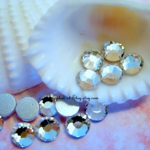 Special SALE Czech Crystal Rhinestone 4MM-Flat Back Rhinestone, Great Quality Back Plated, No Hot-Fix, Faceted, Flat Round, Crystal, image 1