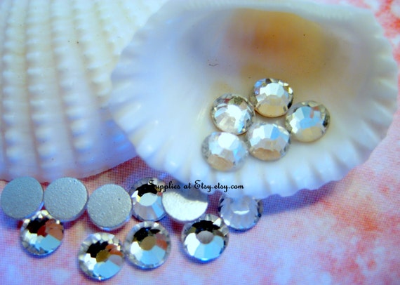 Special SALE Czech Crystal Rhinestone 4MM-Flat Back Rhinestone, Great Quality Back Plated, No Hot-Fix, Faceted, Flat Round, Crystal,