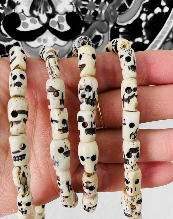 Tibetan skull beads best sale