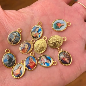Catholic religious medals gold best sale