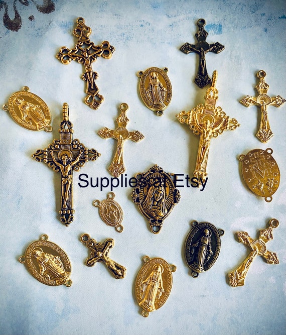 Sale Assortment Catholic Rosary Centerpiece and Crucifix