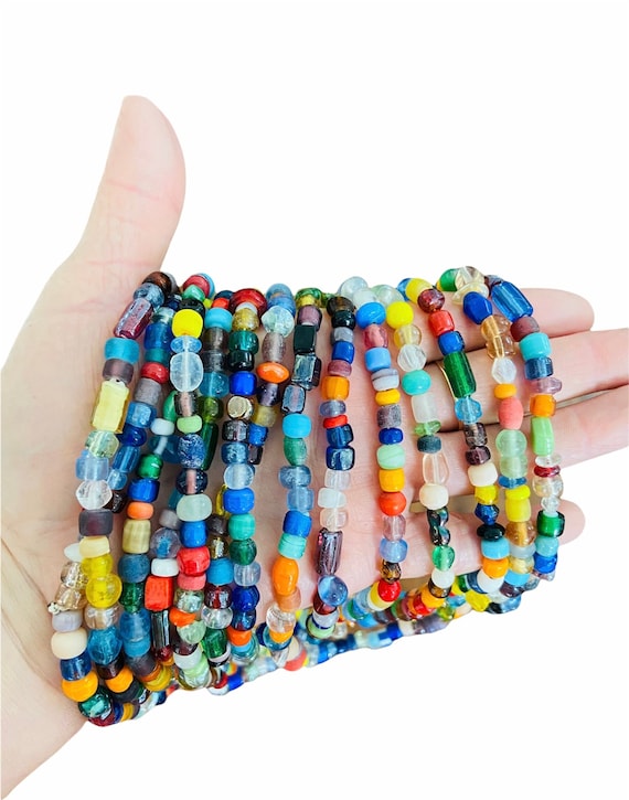 Colorful Ethnic Colorful Glass Beads-rainbow Handmade  display picture 3