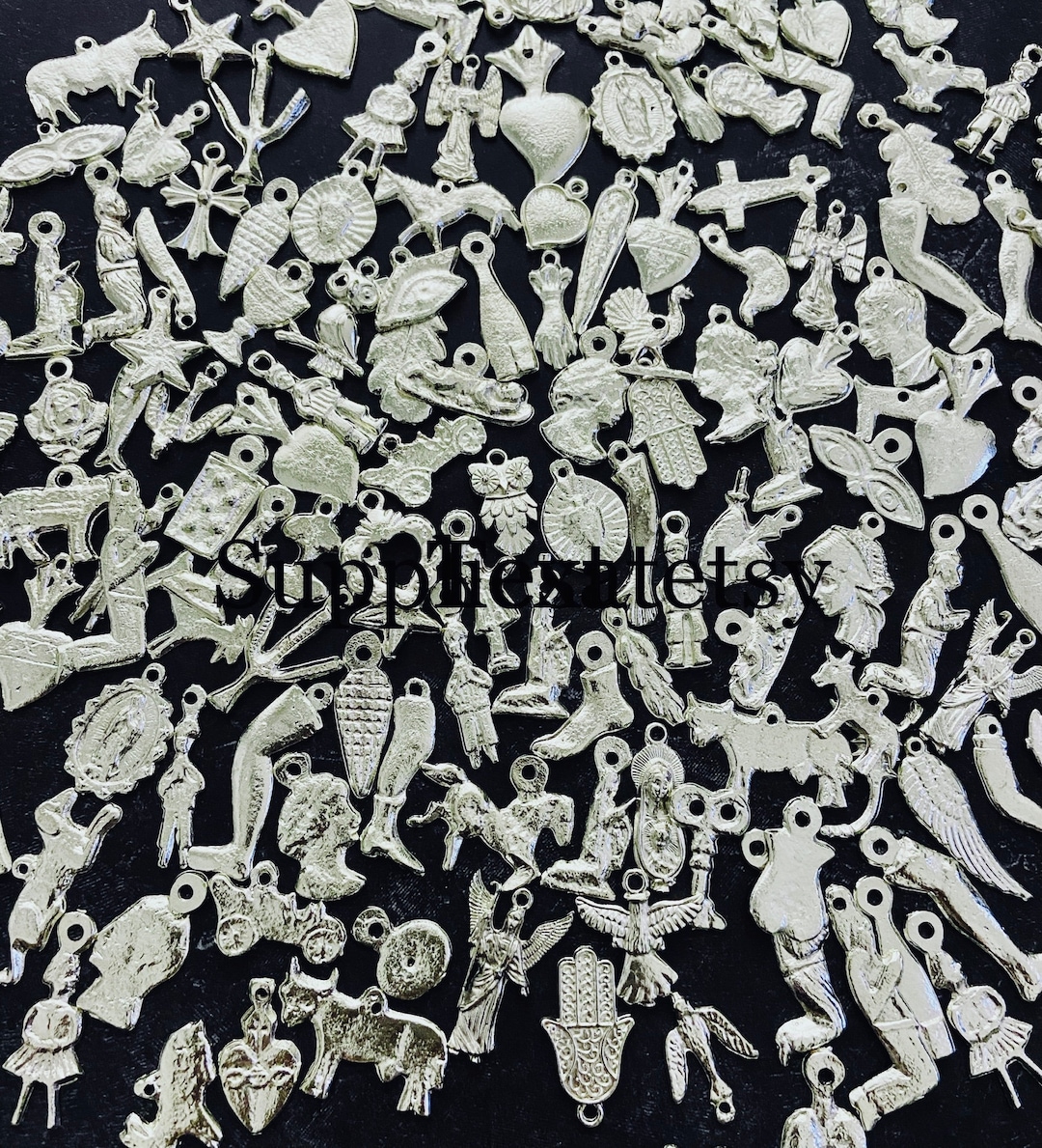 Wholesale Assortment Milagros Charms, Embellishments Cross,religious