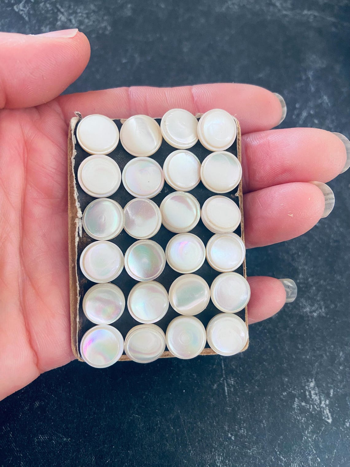 SALE Fine Vintage Genuine Mother of Pearl Buttons - Smooth Mop Button ...