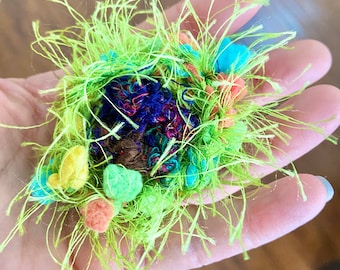 Sari Silk flower Brooch Pin India/Handmade sari Bow Decorative -Bohemian funky flower pendant-Jewelry supplies-sari blooms flower pendant