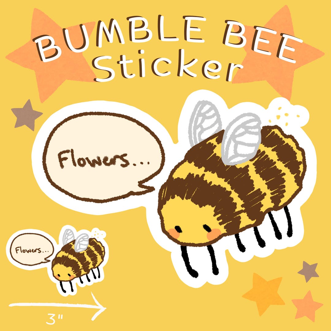 Bumble Bee | Water-resistant Sticker! :) - Etsy