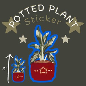 Topfpflanze Wasserdichter Aufkleber! :)