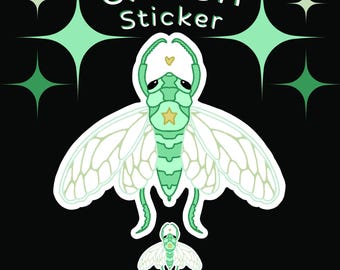 Cicada | Water-Resistant Sticker! :)