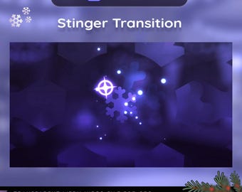 Snowflake Stinger Transition | 7 Animated Colors (WEBM File)