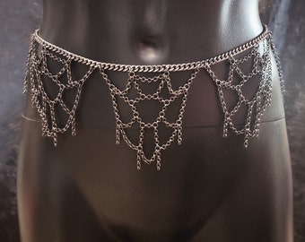 chain spiderweb belt /// made to order