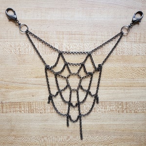 PREORDER spiderweb belt loop chain /// made to order image 6