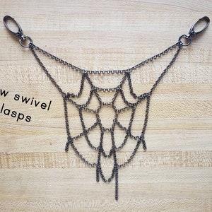 PREORDER spiderweb belt loop chain /// made to order image 3