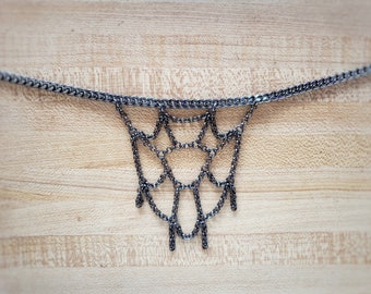 spiderweb choker /// made to order