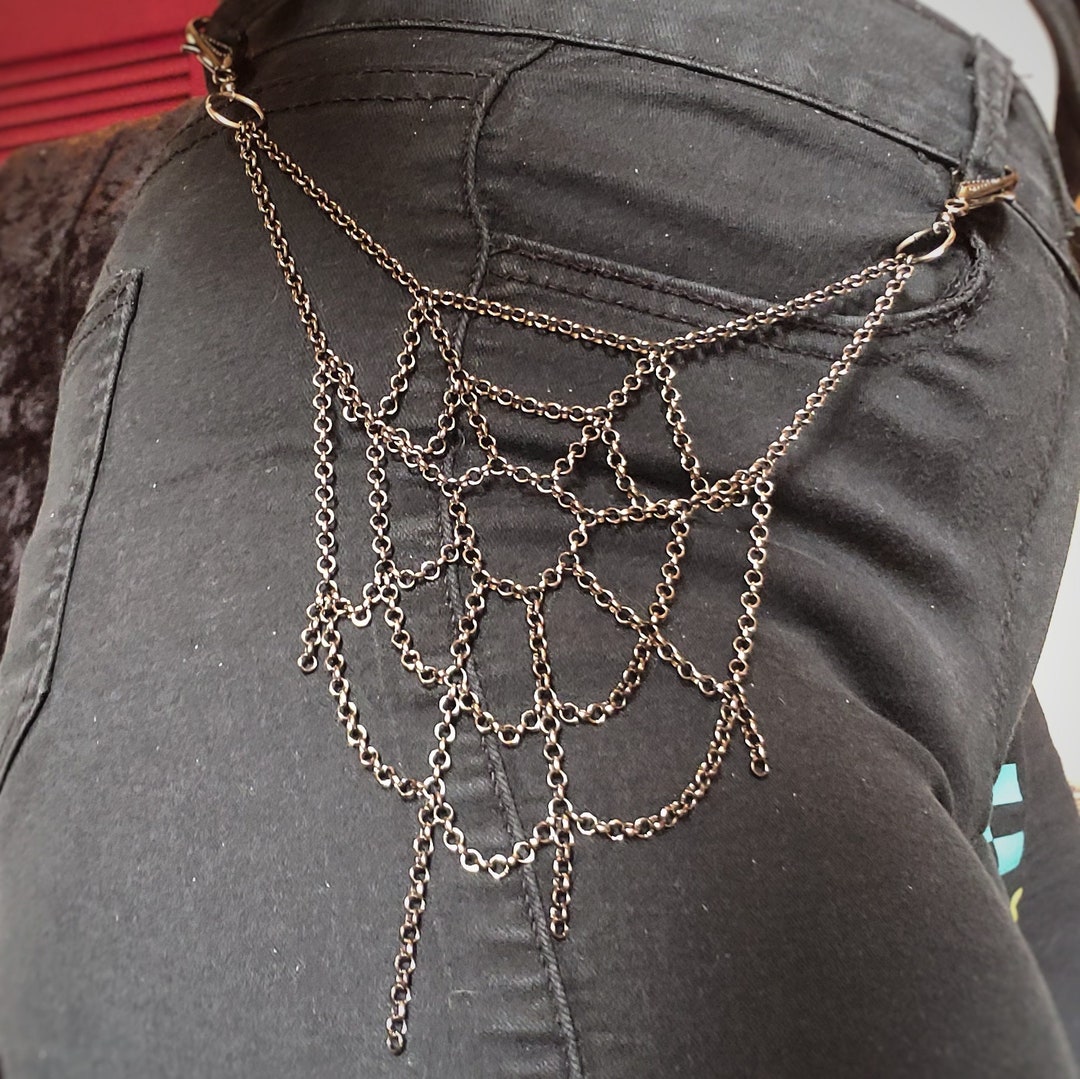 Spiderweb Belt Loop Chain /// Made to Order Etsy