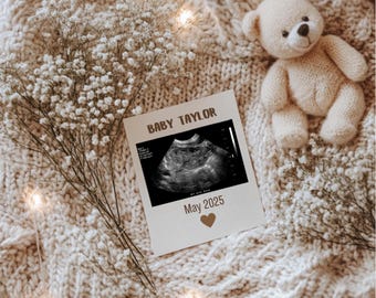 Neutral Pregnancy Announcement Template Digital Baby Announcement Social Media Pregnancy Reveal Editable Simple Pregnancy Canva Template