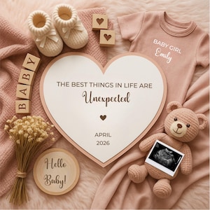 2 3 4 Pregnancy Announcement Little Sister Pregnancy Minimalist Boho Baby Reveal Ideas Digital Baby Girl Pregnancy Template Instant Download