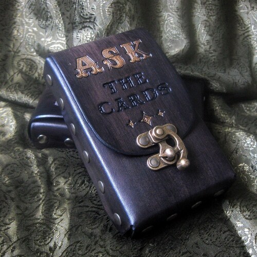 ASK the Cards...leather Tarot Deck Cards Pouch Case Holder Etsy