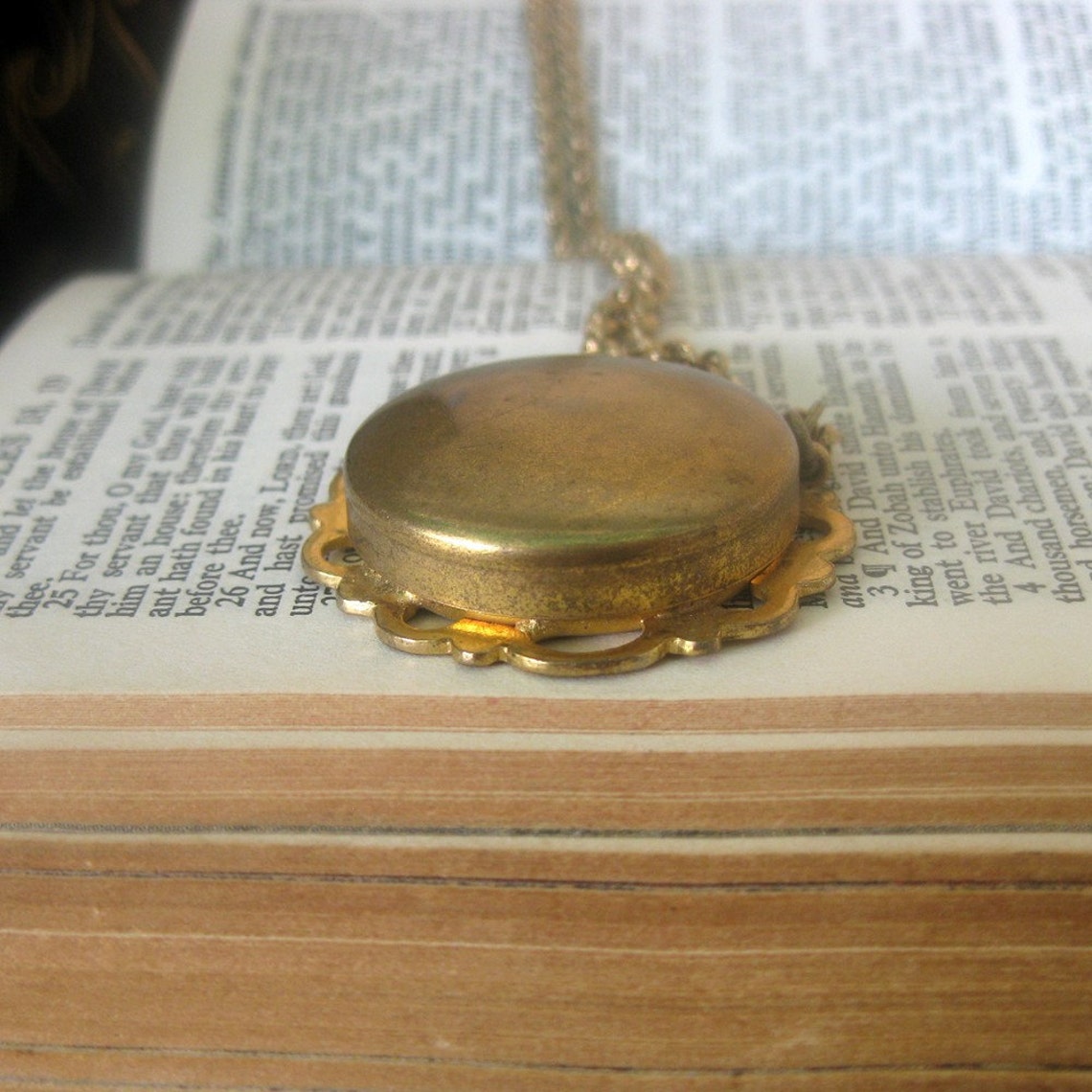 Vintage St. Pius X Catholic Reliquary Locket Pendant Necklace Etsy