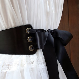 The &quot;Villianess&quot; Black Leather Lace Up Belt
