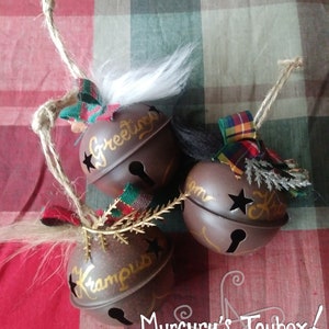 KRAMPUS! Bell - Handmade Ornament with Rustic Holiday Flair. Krampus Comes Calling! Movie Inspired Collectible. Christmas Ornament.