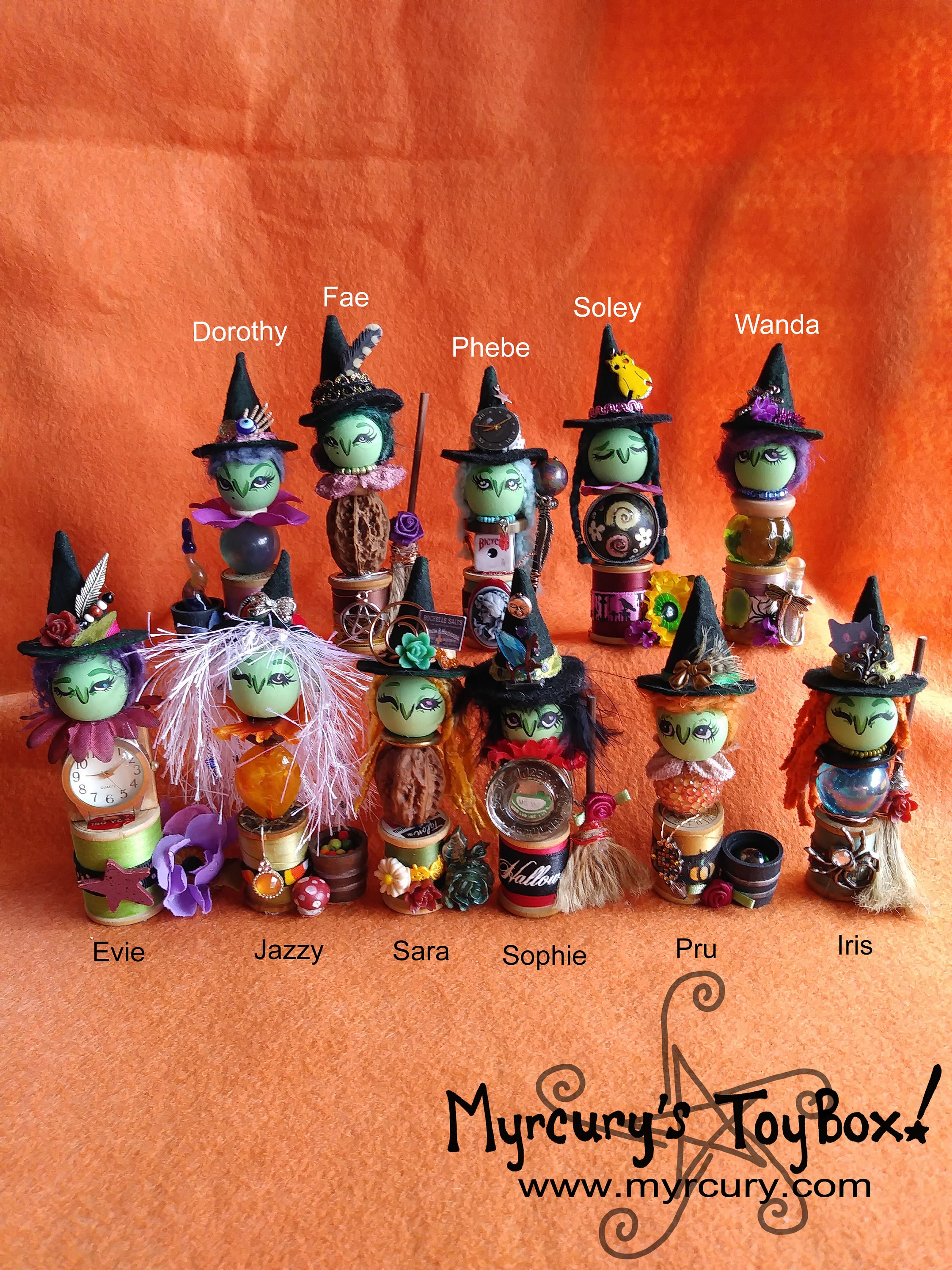 Cutely Spooky Hand Stitched Felt Voodoo Dolls with Pins Brooch Pin-On Voodoo Doll Excellent Costume Accessory for Halloween! Wearable