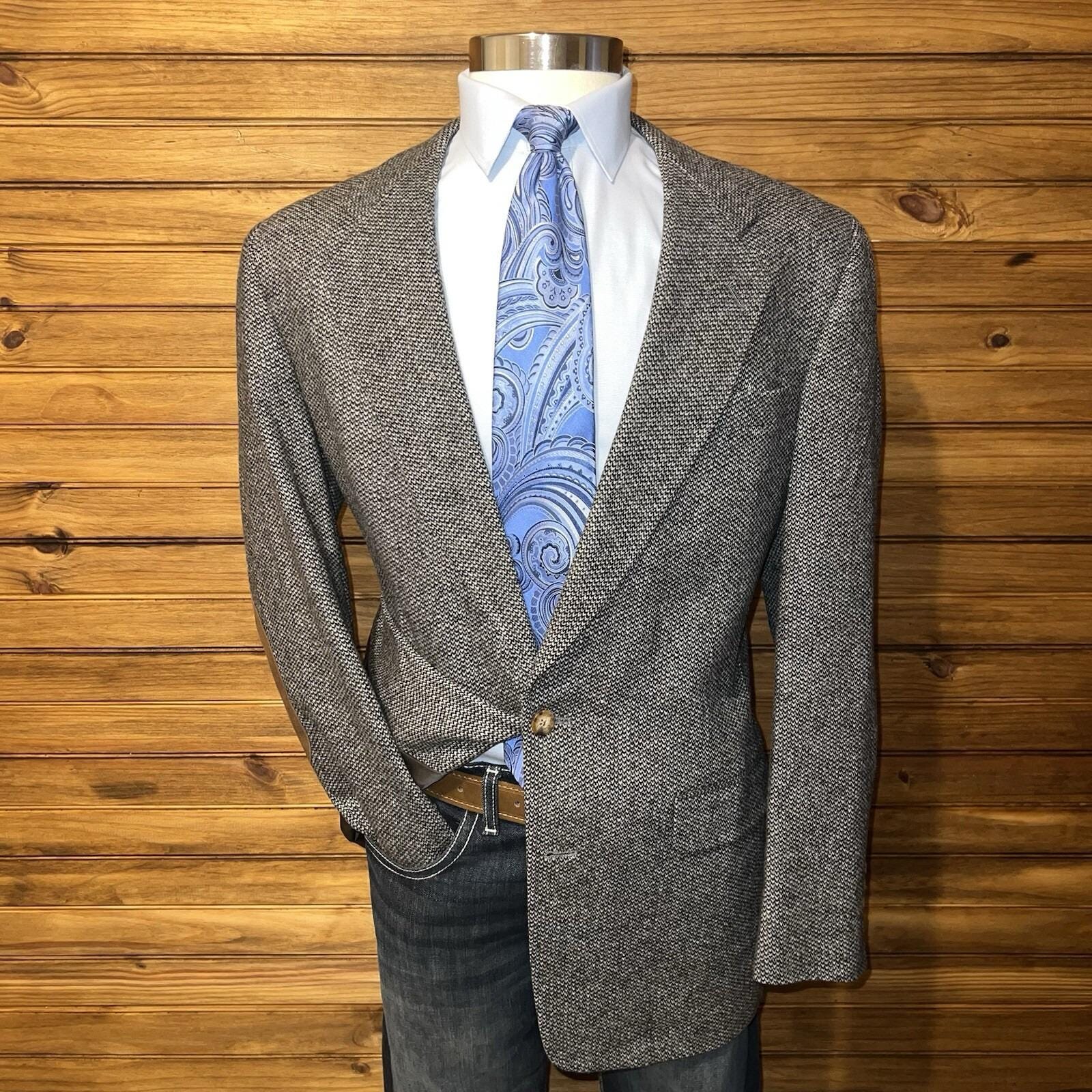 Vintage Austin Reed Mens Blazer Sport Coat Two Button Casual Jacket 42L Tweed