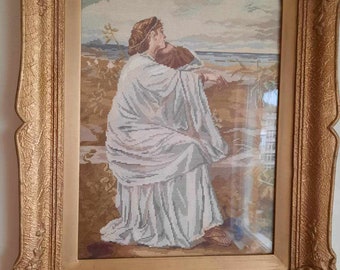 Vintage &quot;IPHIGENIE nach Feuerbach&quot; handicraft Wiehler gobelin