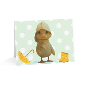 Anatroccolo a pois per i giorni di pioggia, biglietti di auguri stravaganti - perfetti per compleanni, ringraziamenti, baby shower, auguri stagionali
