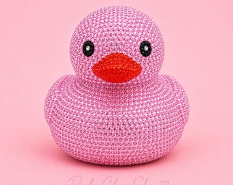Blinged-Out Rhinestone Rubber Duckie Glam Home Decor