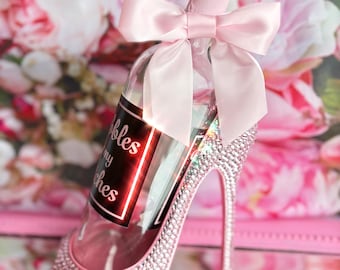 Rhinestone High Heel Wine Bottle Holder Glam Wine Decor