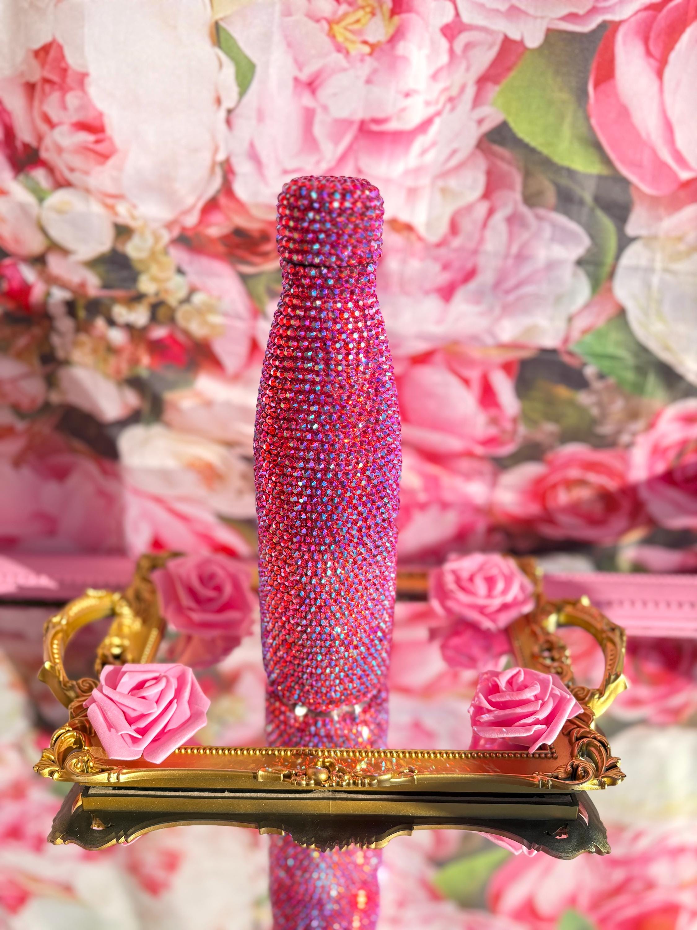 Water Bottle Accessories | Pink Marble Lip Gloss Holder - View #2