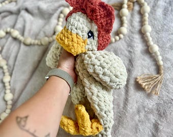 Crocheted Della Duck Snuggler: Handmade Heirloom Gift