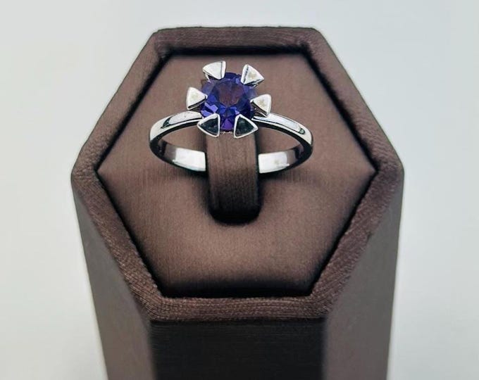 Vintage Amethyst Sterling Silver Ring – Natural Brazilian Gemstone, Hallmarked Size Q