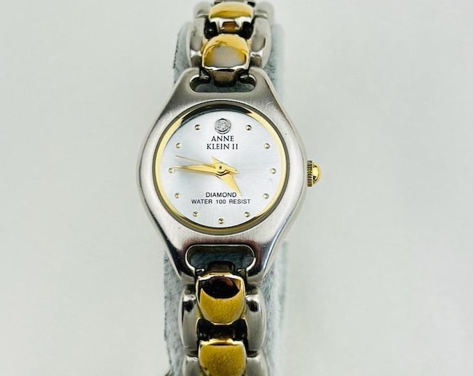 Anne Klein vintage watch , ladies diamond version watch , new battery , fully working water resistant