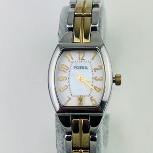 Women\'s Gold-Tone White Dial Quartz Watch  CARRIAGE “1960-1970” Vintage coach watch has 2 faces needs battery $75 Ty:) main image 4