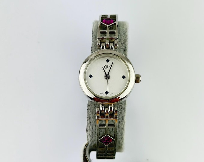 Vintage CRM Ladies Stainless Steel Watch • Classic Everyday Dress Style • Timeless Women’s Timepiece
